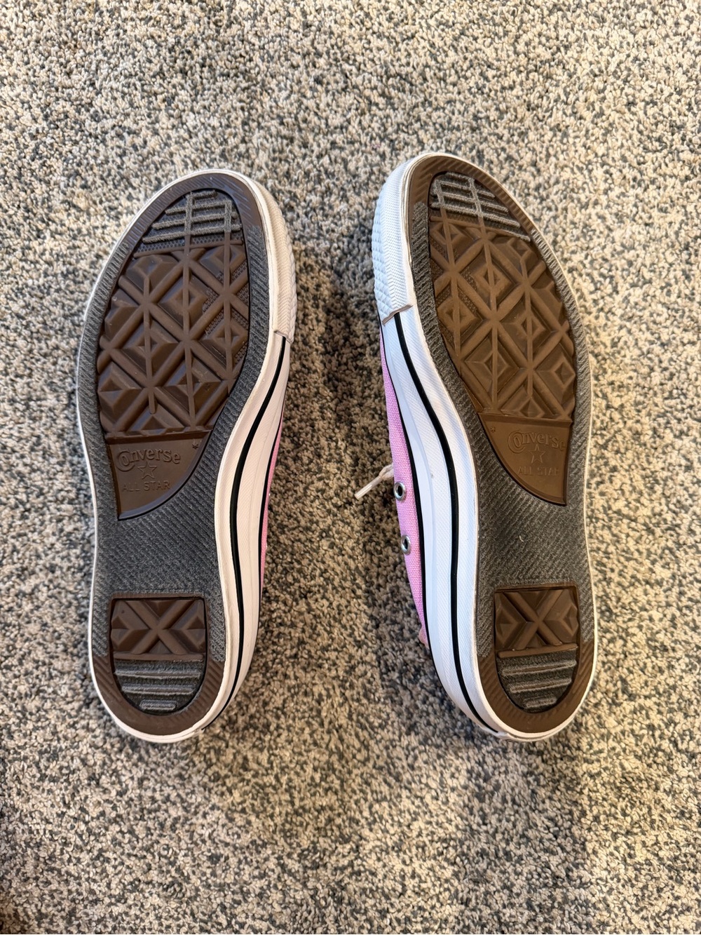 Converse Women’s Pink Canvas Low-Top Sneakers with White Accents - Picture 2 of 3